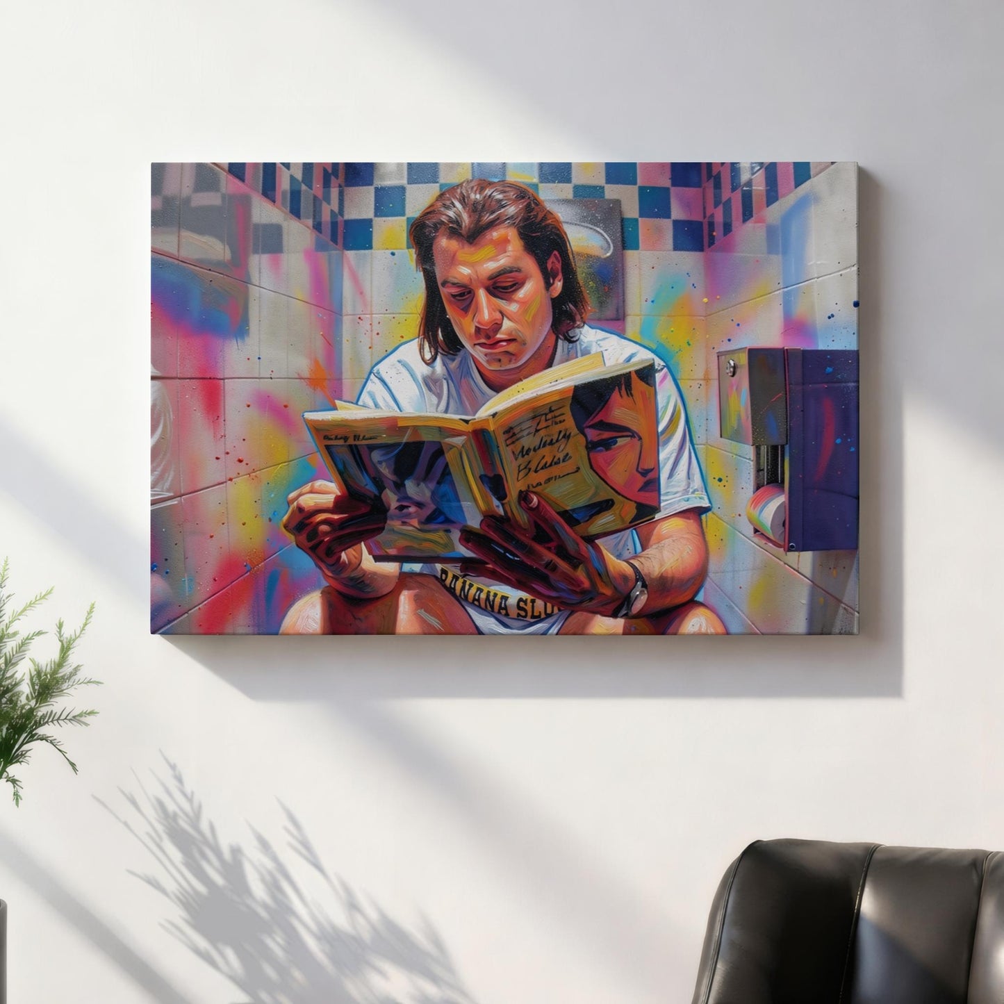 Pulp Fiction: Bathroom Reading Canvas