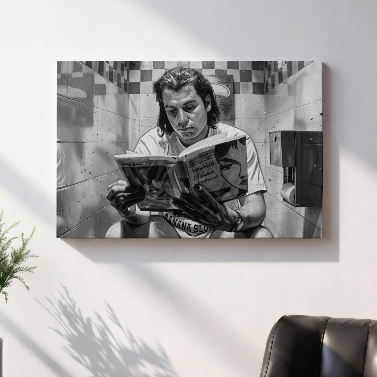 Pulp Fiction: Bathroom Reading Canvas