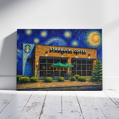 Golden Hour Coffee Run Canvas