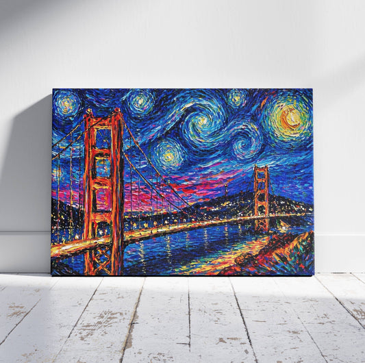 Golden Hour at the Gate Canvas