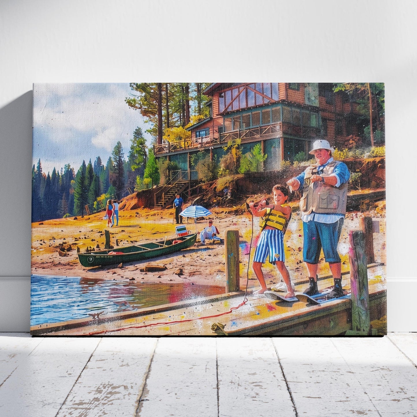 The Great Outdoors: Ski Lesson Gone Wrong Canvas