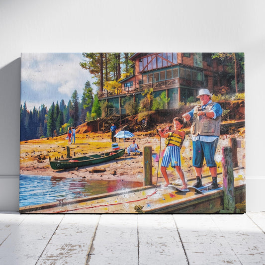 The Great Outdoors: Ski Lesson Gone Wrong Canvas