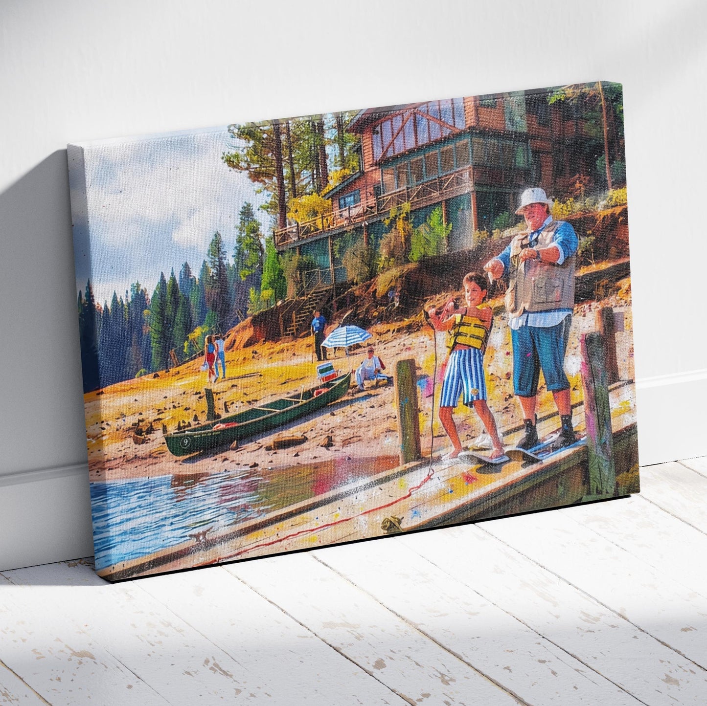 The Great Outdoors: Ski Lesson Gone Wrong Canvas