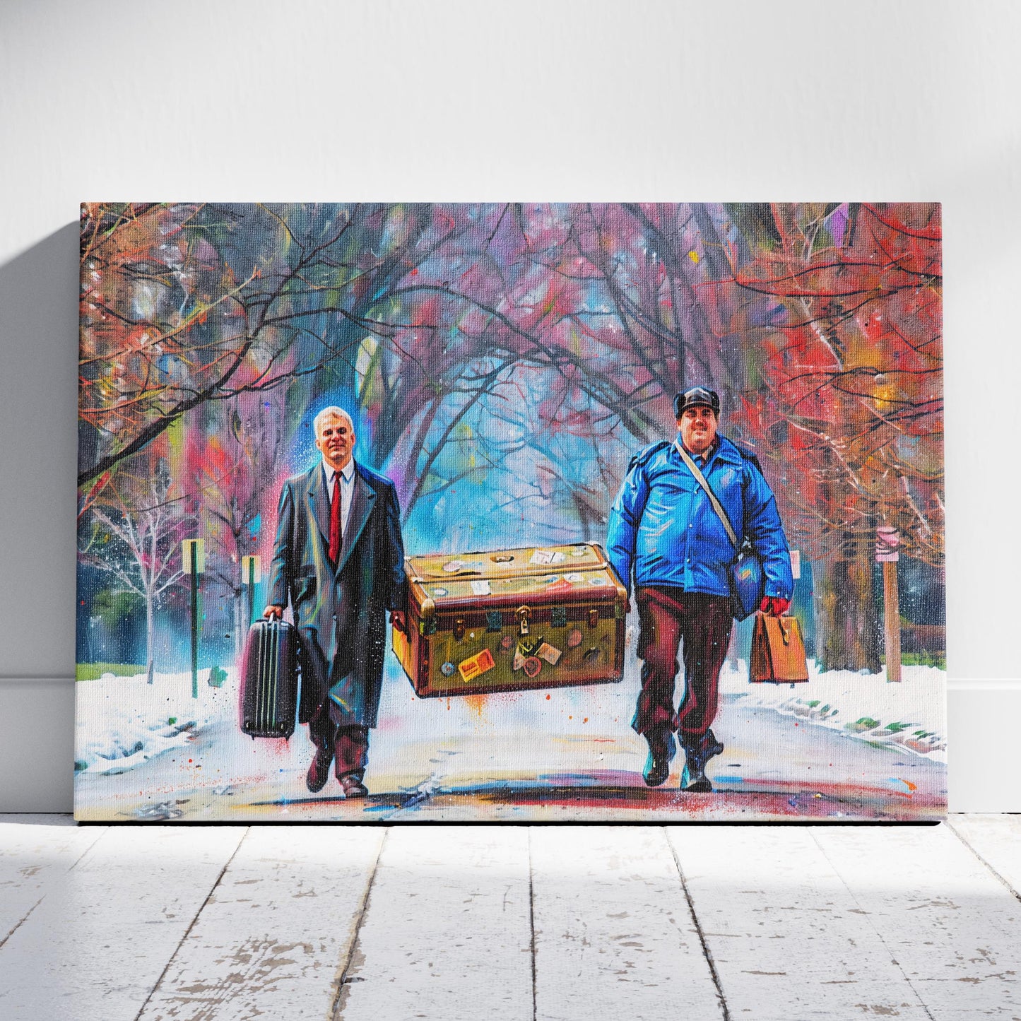 Planes, Trains and Automobiles: Walking Home Canvas
