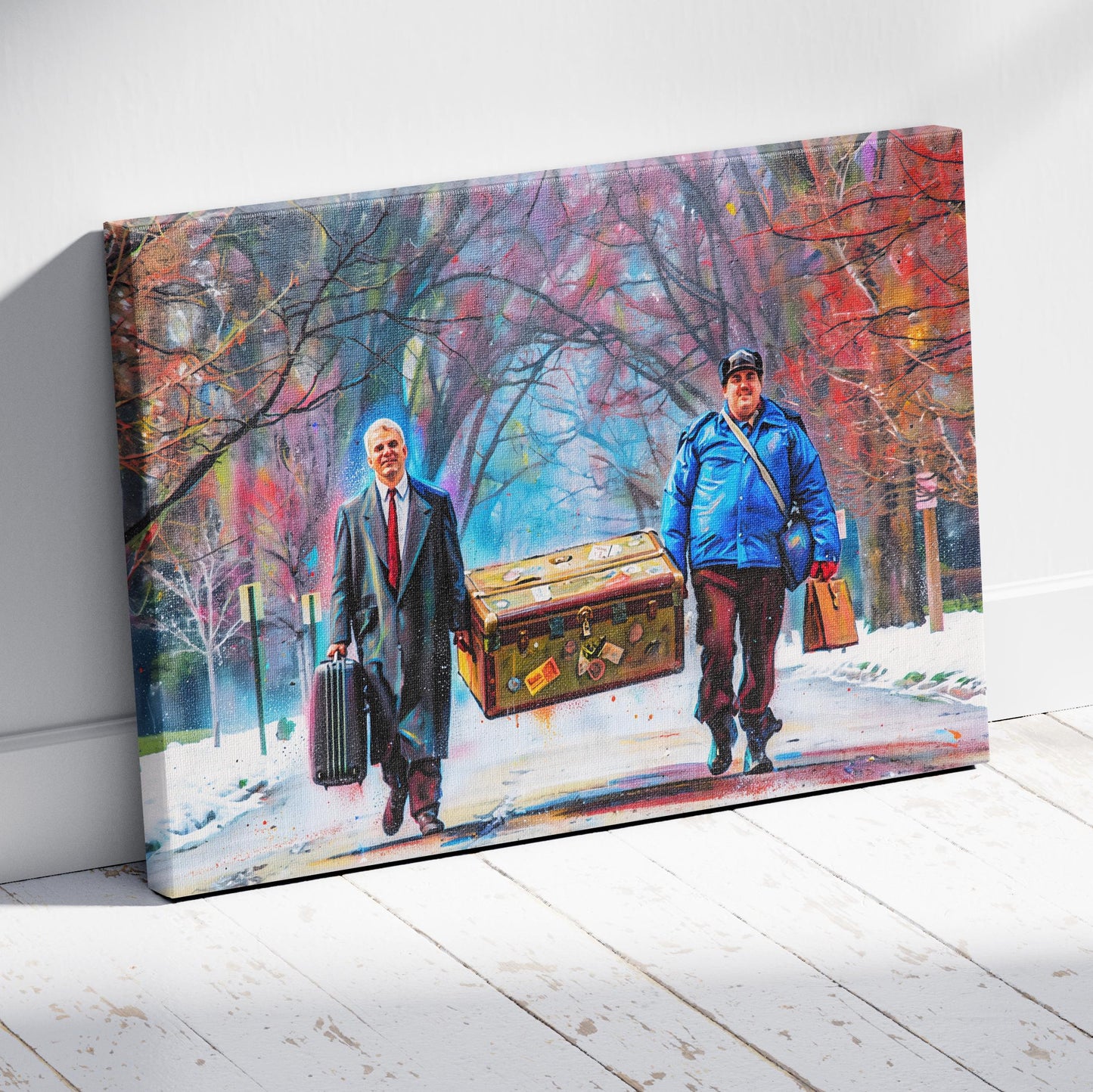 Planes, Trains and Automobiles: Walking Home Canvas