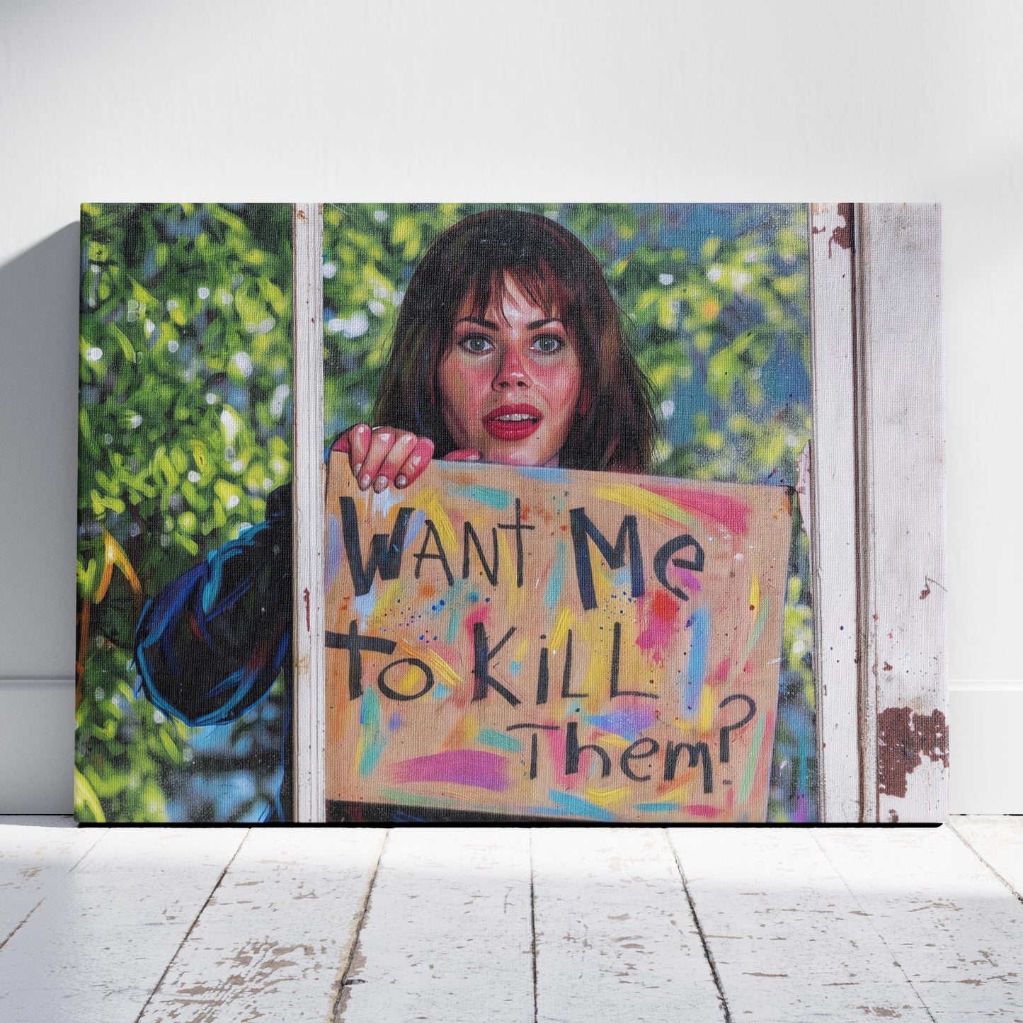 The Waterboy: Vicki at the Window Canvas