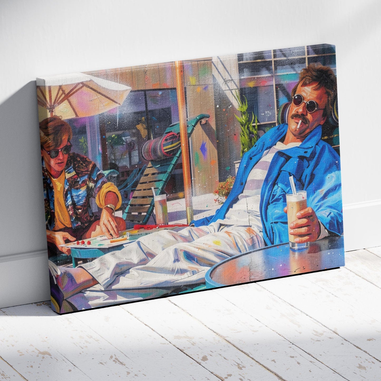 Weekend at Bernie’s: Poolside Bernie Canvas