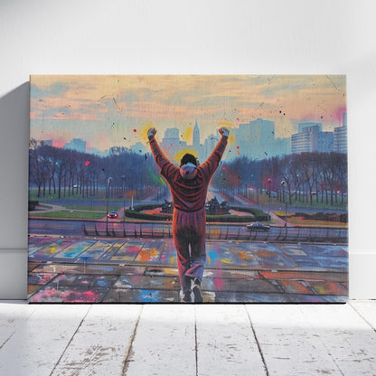 Rocky: Top of the Steps Canvas