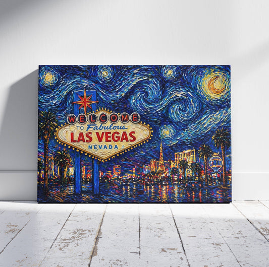Neon Dreams in Vegas Canvas
