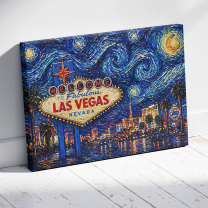 Neon Dreams in Vegas Canvas