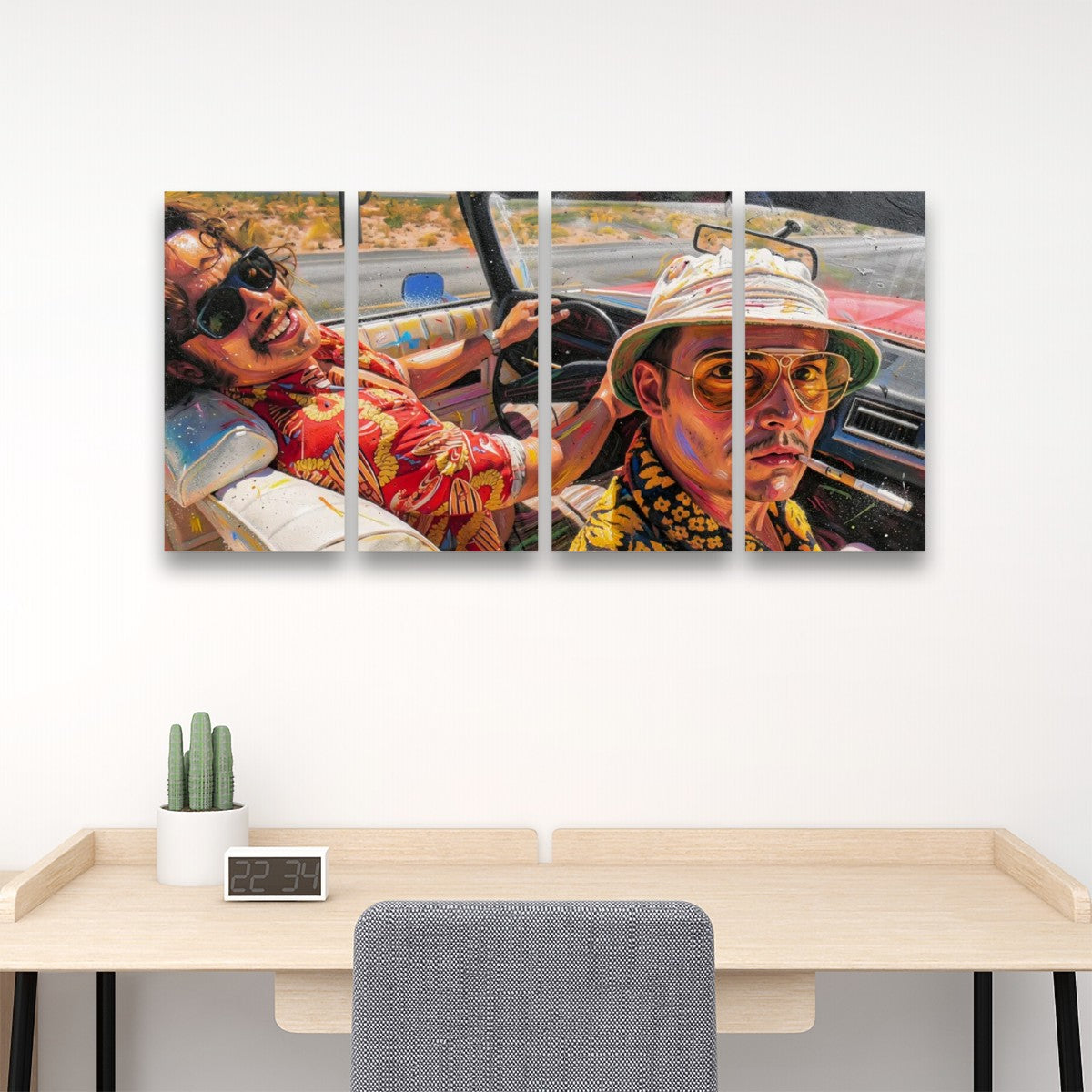 Fear And Loathing: Bat Country 4 Panels Canvas