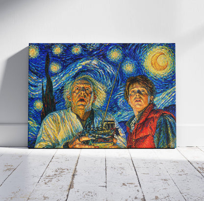 88 Miles Per Hour Starry Night Canvas