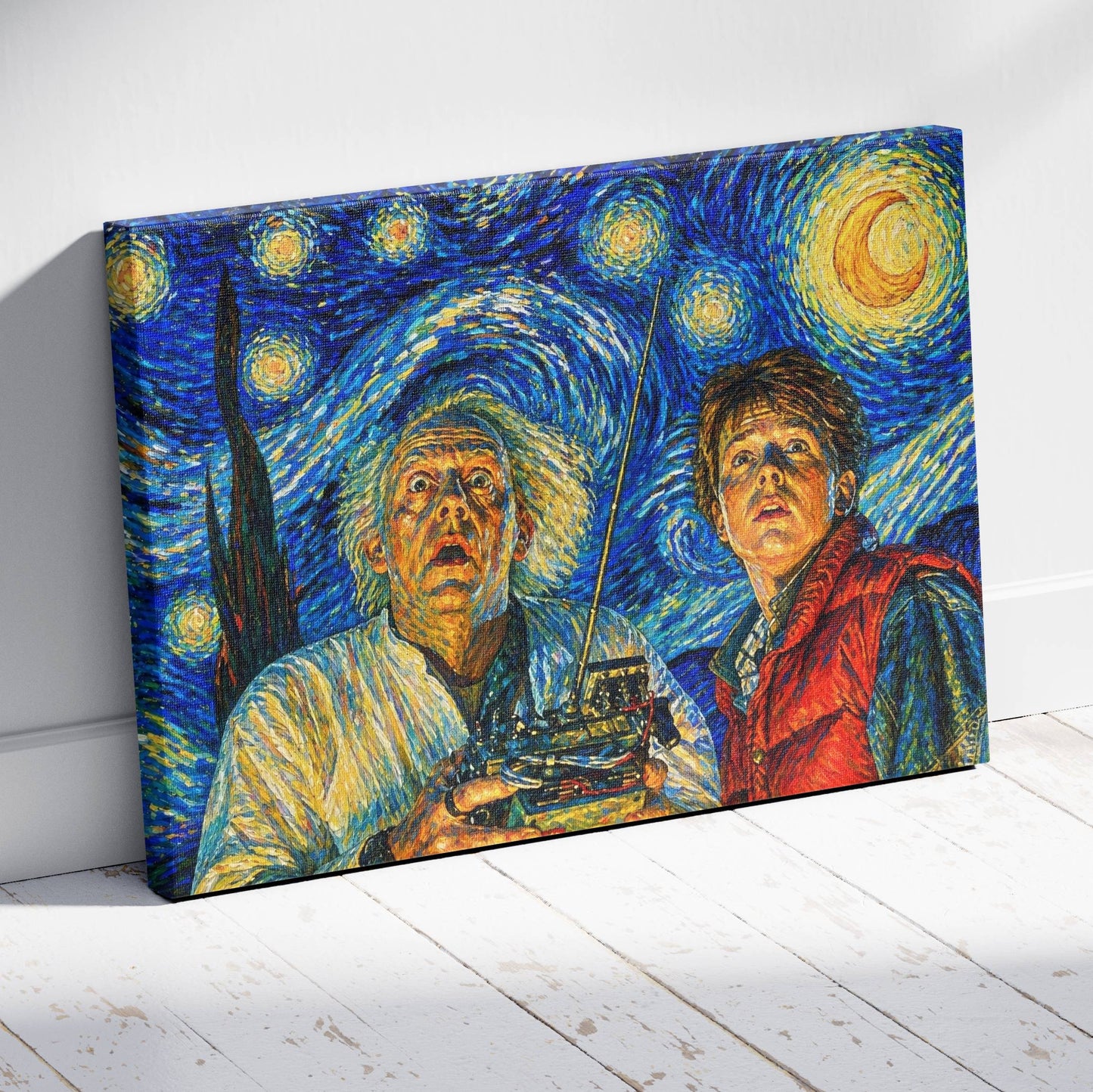 88 Miles Per Hour Starry Night Canvas