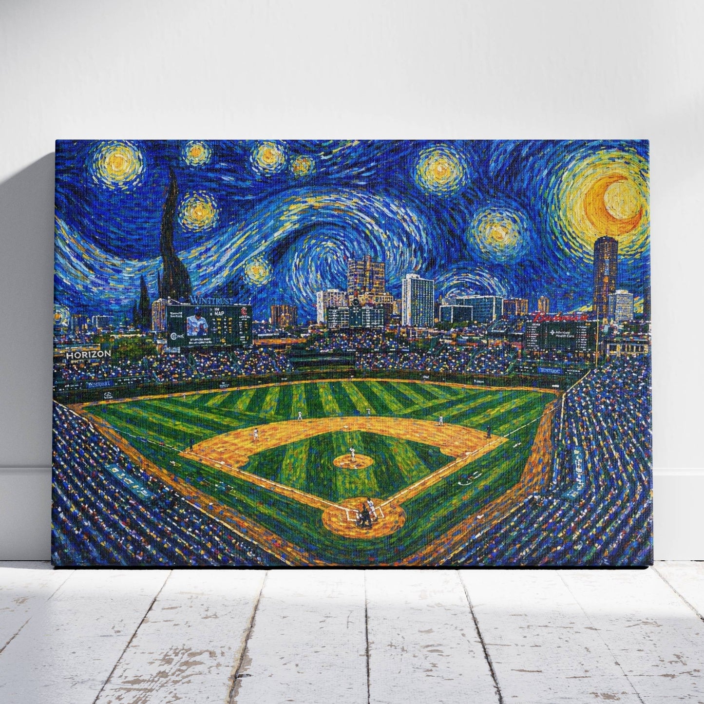 Wrigley Field Starry Night Canvas
